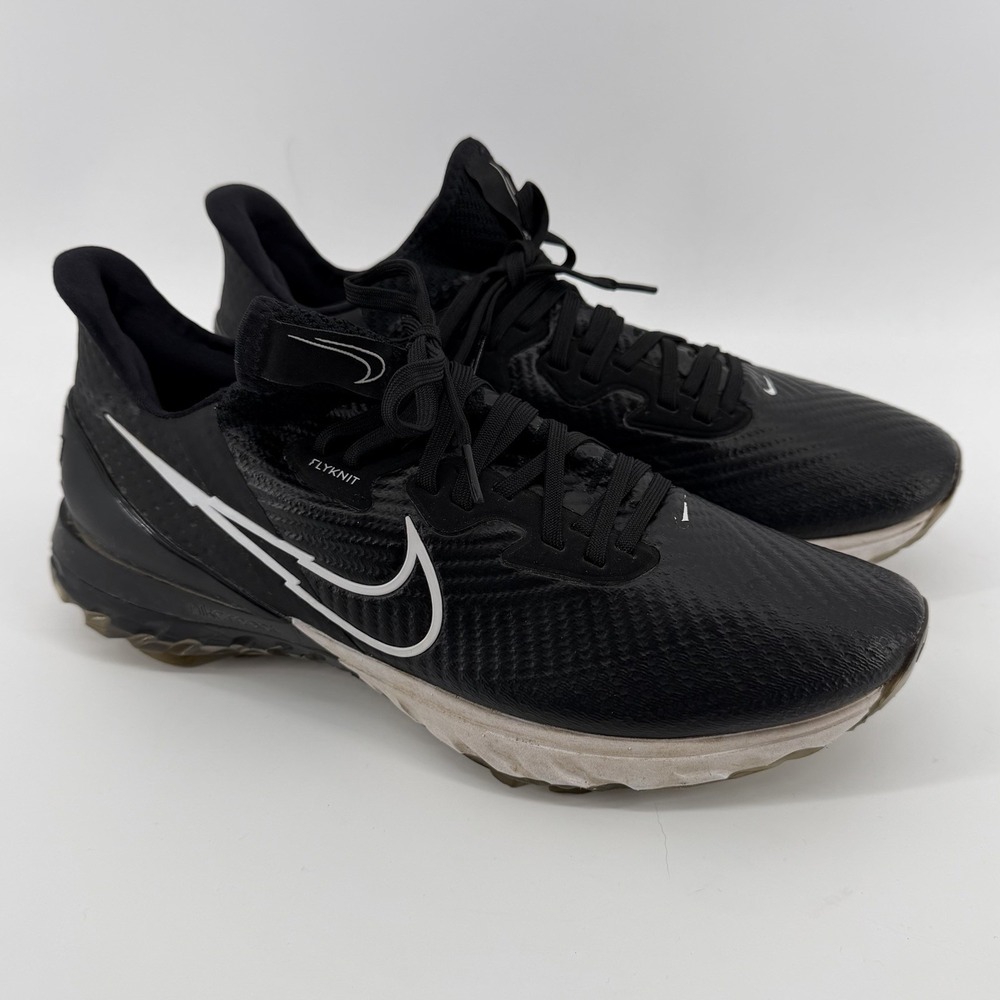 Nike Air Zoom Infinity Tour Flyknit Golf Shoes Men's 11 Black Spikes ct0540-077
